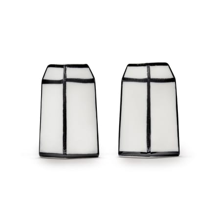 Salt and Pepper Shaker Set Carte Blanche Ceramic White - Serax | White - Black - View 4