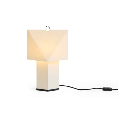 Table Lamp Aplat Small / Folded Paper - Hay | White - Base and Cable : Black - View 4