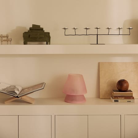 Table Lamp / H 27,5 cm - Fiberglass - HK LIVING | Pink - View 1