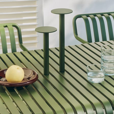 Rechargeable Outdoor Lamp Host Large / LED - H 30 cm / Magnetic Attachment - Hay | Olive Green - View 1