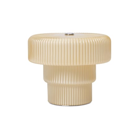 Rechargeable Portable Lamp Ripple LED Glass Beige / Ø 12 x H 10 cm - Ferm Living | Oat - View 3