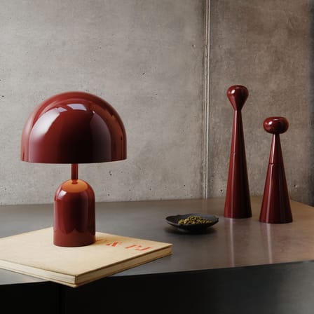 Spice Grinder Mill Small Wood Burgundy / H 25 cm - Tom Dixon - View 1