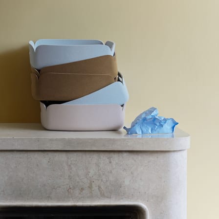 Basket Restore Tray Fabric Blue / 31 x 40 cm - Recycled Felt - Muuto | Light Blue - View 2