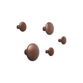 Set of 5 Wall Hooks The Dots Metal Large / Assorted Diameters - Muuto | Bronze Copper-Tone - View 3