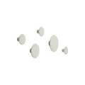Set of 5 Wall Hooks The Dots Wood / Wood - Assorted Diameters - Muuto | Off-White - View 3