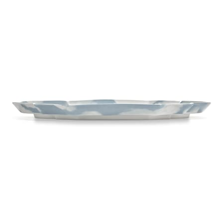 Serving Plate Rêves de Rêves Ceramic Blue / 36,6 x 26,5 cm - Serax | Sky Blue & White (Cloud pattern) - View 3