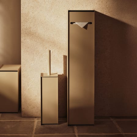 Bathroom Bin Sama Metal Beige / 5 Liters - Ferm Living | Beige Cashmere - View 2
