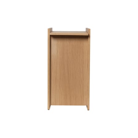 Wastebasket Sama Small Wood Natural / H 35 cm - Inner Plastic Bucket - Ferm Living | Wood Natural - Removable inner bucket : Black - View 2