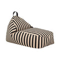 Kids Pouf Bliss Fabric Black - NOBODINOZ | Striped Black / Sand - View 3