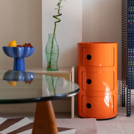 Storage Cabinet Componibili Orange pop / 3 Doors - Limited Edition - Kartell | Orange 021U Pantone - View 3