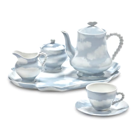 Sugar Bowl Rêves de Rêves Ceramic Blue - Serax | Sky Blue & White (Cloud pattern) - View 4