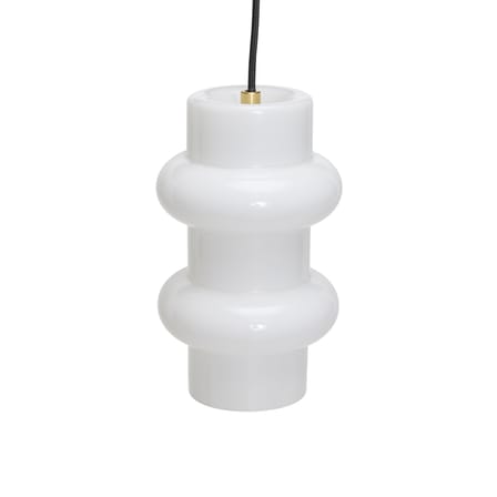 Pendant Light Pilule Pendule Double Glass White / Ø 15 x H 25 cm - HÜBSCH | White, Gloss finish - Cable Black - View 4