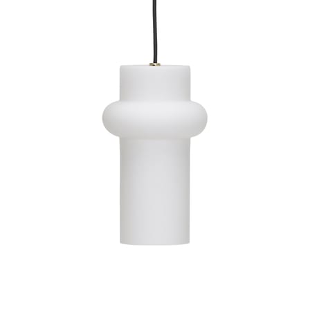 Pendant Light Pilule Pendule Up Glass White / Ø 15 x H 25 cm - HÜBSCH | White, Matte finish - Cable Black - View 3