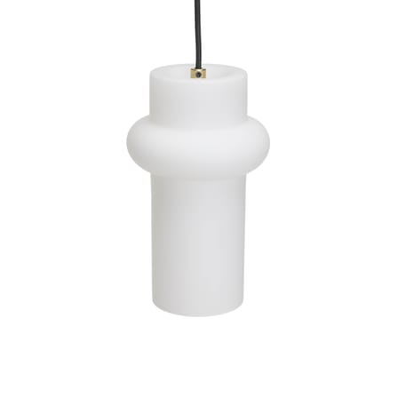 Pendant Light Pilule Pendule Up Glass White / Ø 15 x H 25 cm - HÜBSCH | White, Matte finish - Cable Black - View 4