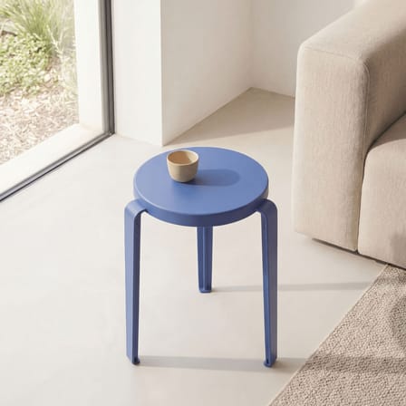 Stackable Stool Lou Chroma Wood Blue / Certified Wood - TIPTOE | Azure Blue - View 1