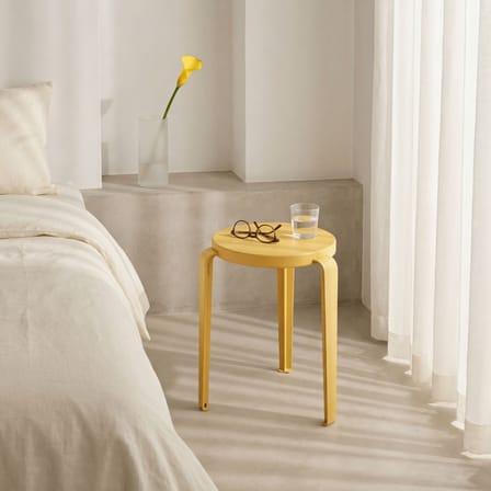 Stackable Stool Lou Chroma Wood Yellow / Certified Wood - TIPTOE | Brioche Yellow - View 3