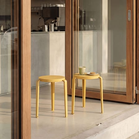 Stackable Stool Lou Chroma Wood Yellow / Certified Wood - TIPTOE | Brioche Yellow - View 2