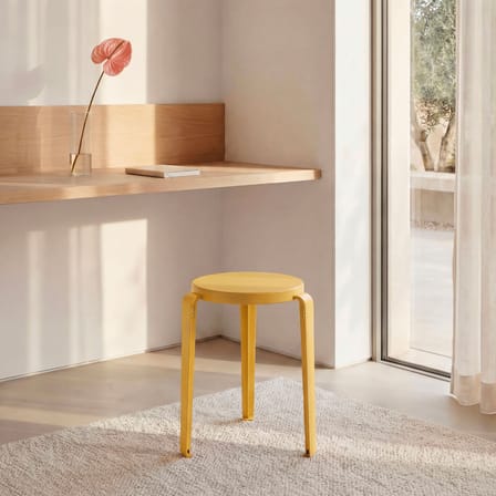 Stackable Stool Lou Chroma Wood Yellow / Certified Wood - TIPTOE | Brioche Yellow - View 1