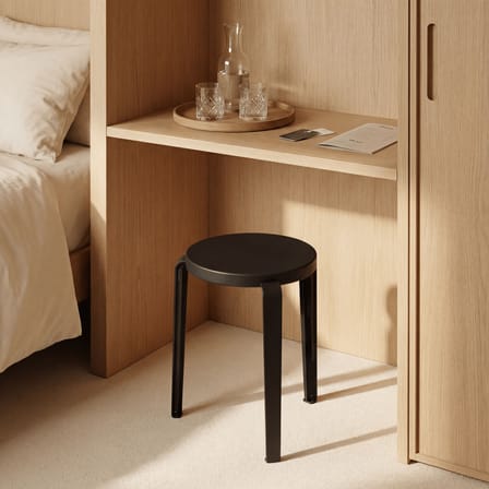 Stackable Stool Lou Chroma Wood Black / Certified Wood - TIPTOE | Black graphite - View 3