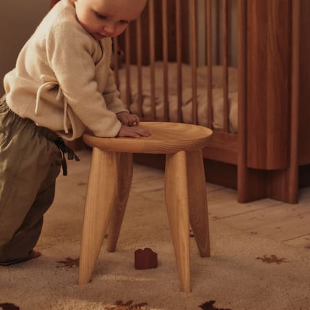 Kids Stool Feve Wood Natural - Ferm Living | Ash Natural - View 3