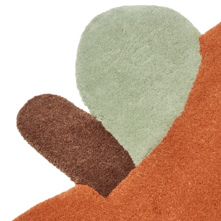 Rug Apple / 110 x 100 cm - New Zealand Wool Hand-Tufted - Ferm Living | Terracotta - View 2