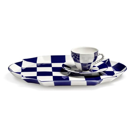 Set of 2 Cups and Saucers Fête des Bêtes - Serax | White - Blue - View 4