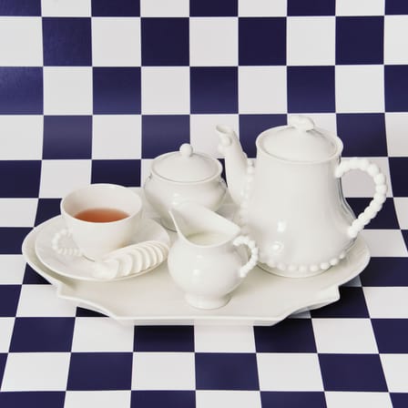 Set of 2 Cups and Saucers Perle Fine - Serax | White - View 1