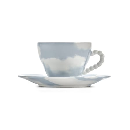 Set of 2 Cups and Saucers Rêves de Rêves - Serax | Sky Blue & White (Cloud pattern) - View 3