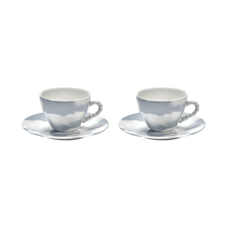 Set of 2 Cups and Saucers Rêves de Rêves - Serax | Sky Blue & White (Cloud pattern) - View 2