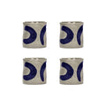 Set of 4 Cups Sophia / Hand-Painted - Serax | Beige - Blue - View 3