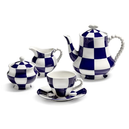 Teapot Fête des Bêtes Ceramic Blue - Serax | White - Blue - View 4