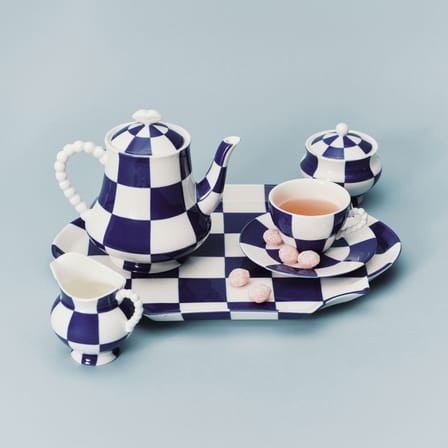 Teapot Fête des Bêtes Ceramic Blue - Serax | White - Blue - View 1