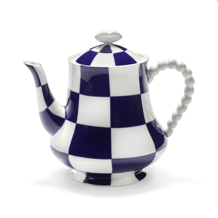 Teapot Fête des Bêtes Ceramic Blue - Serax | White - Blue - View 3