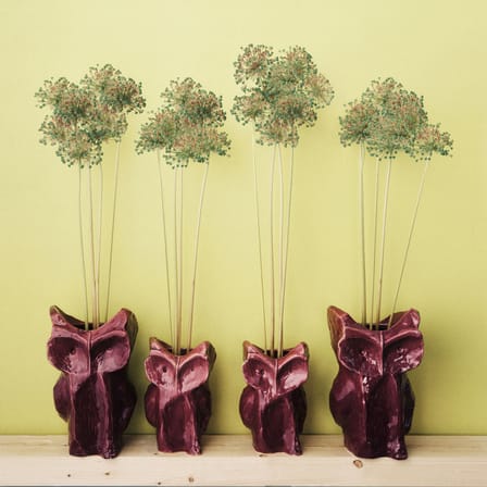 Vase After Midnight Owl Ceramic Purple / Large - H 30 cm - Serax | Eggplant - View 2